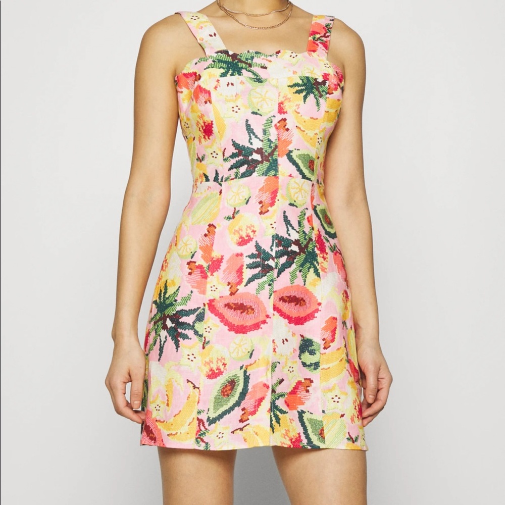 Farm Rio Frutas Linen Mini Dress